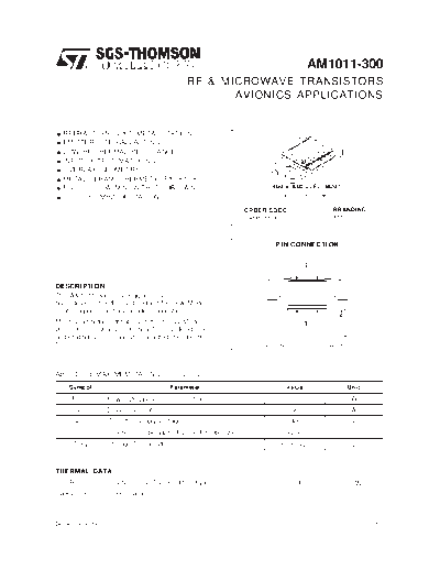 ST am1011-300  . Electronic Components Datasheets Active components Transistors ST am1011-300.pdf