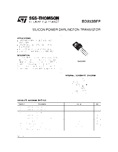 ST bdx53---  . Electronic Components Datasheets Active components Transistors ST bdx53---.pdf