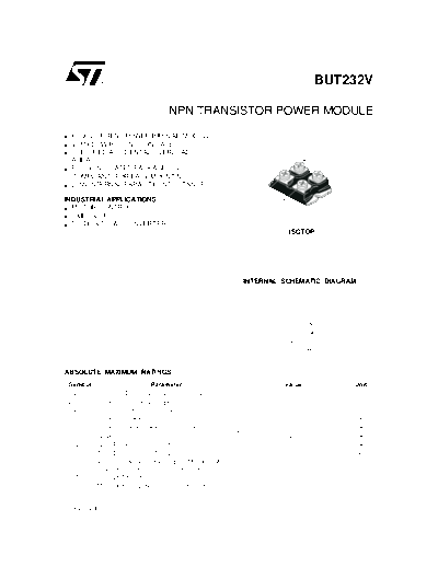 ST but232v  . Electronic Components Datasheets Active components Transistors ST but232v.pdf