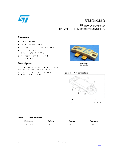 ST stac2942b  . Electronic Components Datasheets Active components Transistors ST stac2942b.pdf