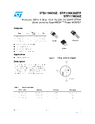 ST b11nk50z  p11nk50zfp  p11nk50z  . Electronic Components Datasheets Active components Transistors ST stb11nk50z_stp11nk50zfp_stp11nk50z.pdf