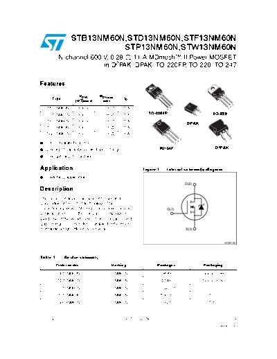 ST b13nm60n  d13nm60n  f13nm60n  p13nm60n  w13nm60n  . Electronic Components Datasheets Active components Transistors ST stb13nm60n_std13nm60n_stf13nm60n_stp13nm60n_stw13nm60n.pdf