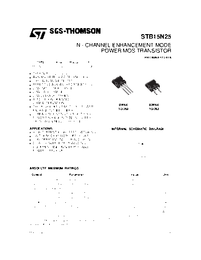 ST stb15n65  . Electronic Components Datasheets Active components Transistors ST stb15n65.pdf