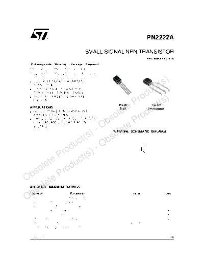 ST pn2222a  . Electronic Components Datasheets Active components Transistors ST pn2222a.pdf