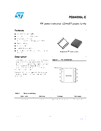 ST pd84006l-e  . Electronic Components Datasheets Active components Transistors ST pd84006l-e.pdf