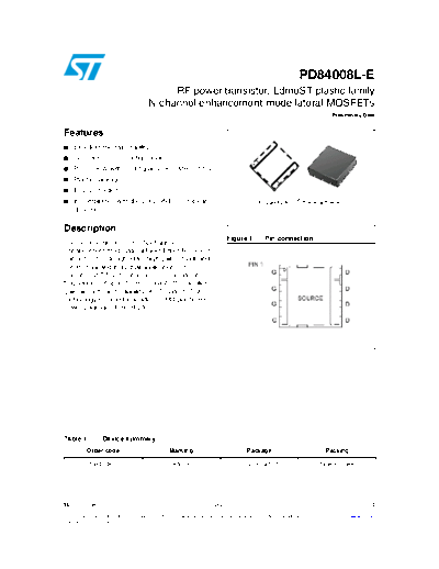 ST pd84008l-e  . Electronic Components Datasheets Active components Transistors ST pd84008l-e.pdf