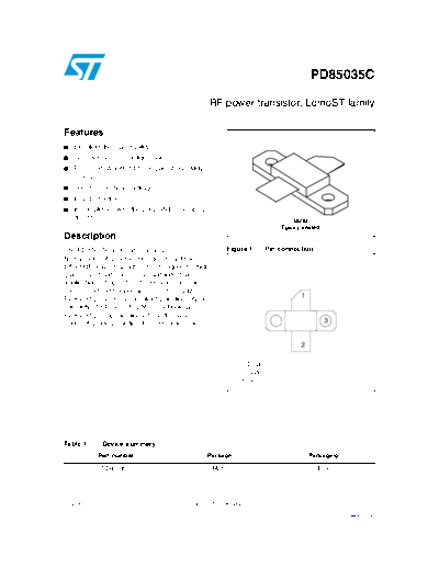 ST pd85035c  . Electronic Components Datasheets Active components Transistors ST pd85035c.pdf