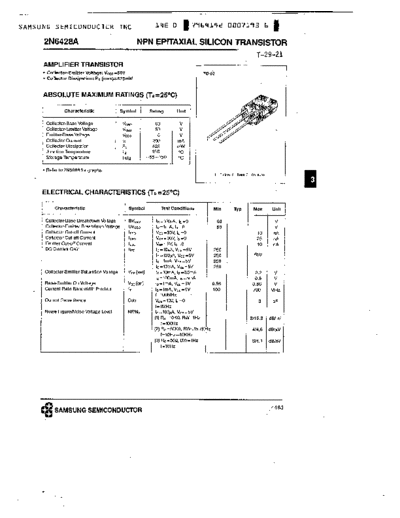 Samsung 2n6428a  . Electronic Components Datasheets Active components Transistors Samsung 2n6428a.pdf