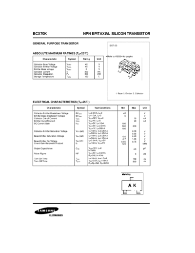 Samsung bcx70k  . Electronic Components Datasheets Active components Transistors Samsung bcx70k.pdf