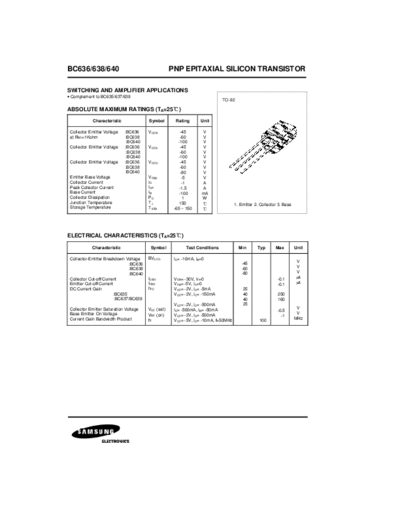 Samsung bc636 bc638 bc640  . Electronic Components Datasheets Active components Transistors Samsung bc636_bc638_bc640.pdf