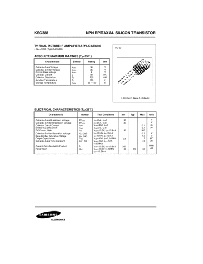 Samsung ksc388  . Electronic Components Datasheets Active components Transistors Samsung ksc388.pdf