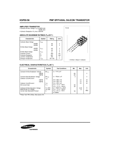Samsung ksp55  . Electronic Components Datasheets Active components Transistors Samsung ksp55.pdf