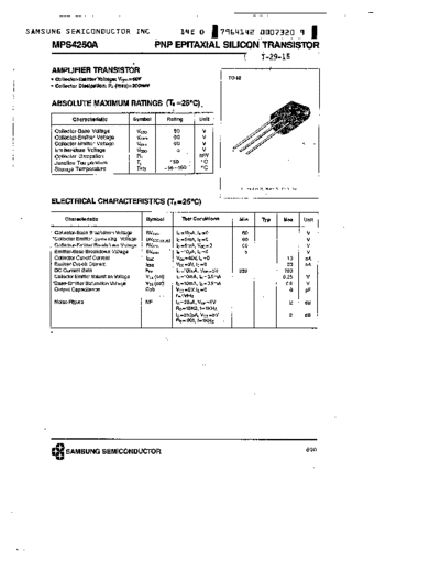 Samsung mps4250  . Electronic Components Datasheets Active components Transistors Samsung mps4250.pdf