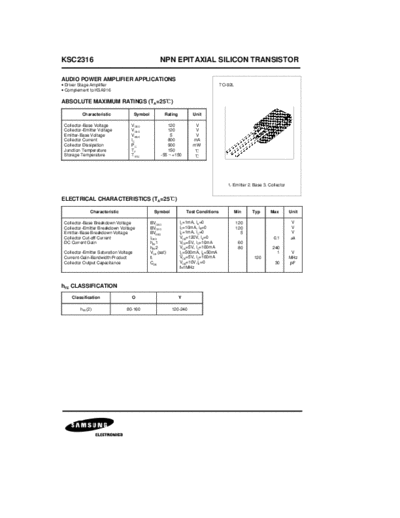 Samsung ksc2316  . Electronic Components Datasheets Active components Transistors Samsung ksc2316.pdf