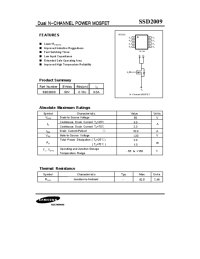 Samsung ssd2009  . Electronic Components Datasheets Active components Transistors Samsung ssd2009.pdf