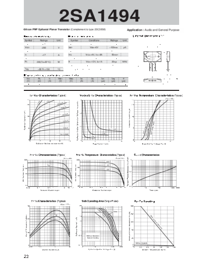 Sanken 2sa1494  . Electronic Components Datasheets Active components Transistors Sanken 2sa1494.pdf