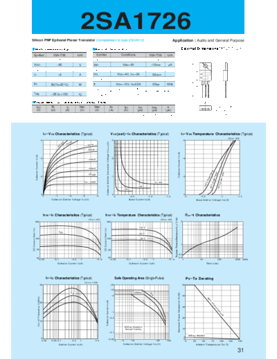 . Electronic Components Datasheets 2sa1726  . Electronic Components Datasheets Active components Transistors Sanken 2sa1726.pdf