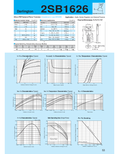 Sanken 2sb1626  . Electronic Components Datasheets Active components Transistors Sanken 2sb1626.pdf