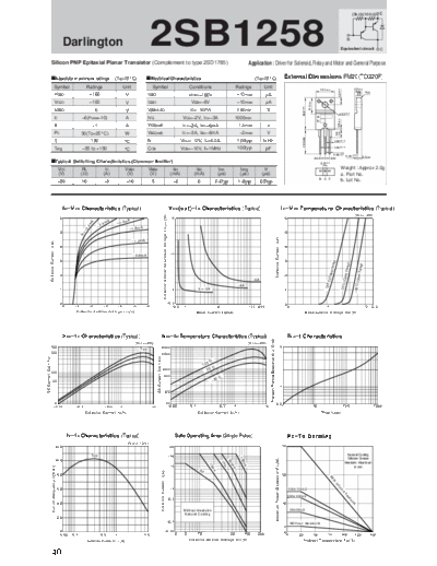 Sanken 2sb1258  . Electronic Components Datasheets Active components Transistors Sanken 2sb1258.pdf