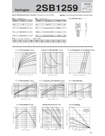 Sanken 2sb1259  . Electronic Components Datasheets Active components Transistors Sanken 2sb1259.pdf