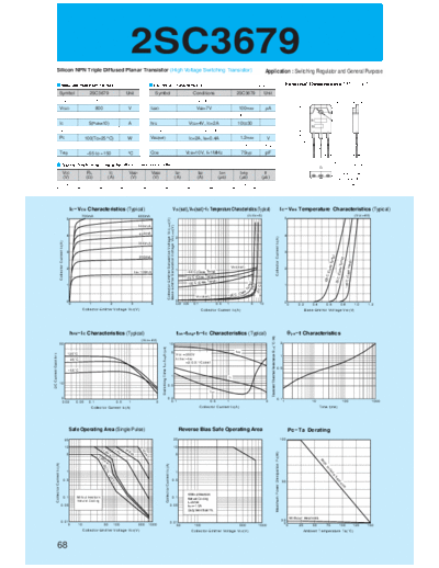 Sanken 2sc3679  . Electronic Components Datasheets Active components Transistors Sanken 2sc3679.pdf