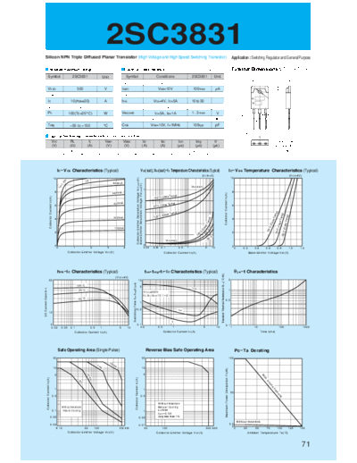 Sanken 2sc3831  . Electronic Components Datasheets Active components Transistors Sanken 2sc3831.pdf