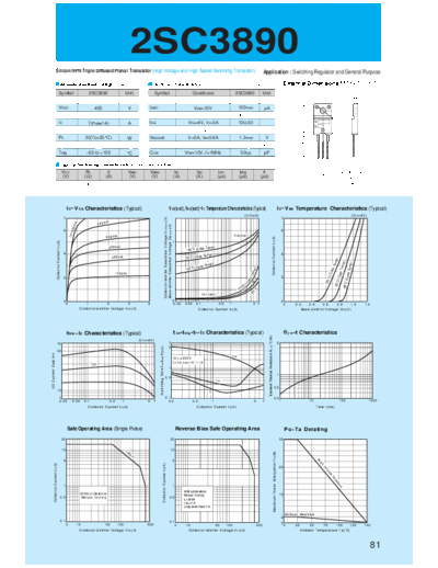 Sanken 2sc3890  . Electronic Components Datasheets Active components Transistors Sanken 2sc3890.pdf