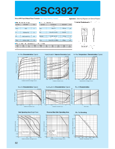 Sanken 2sc3927  . Electronic Components Datasheets Active components Transistors Sanken 2sc3927.pdf