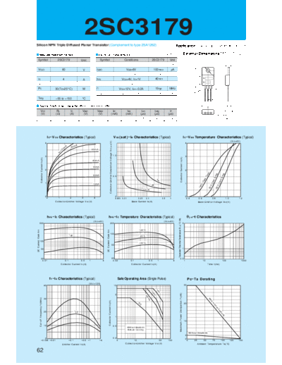 Sanken 2sc3179  . Electronic Components Datasheets Active components Transistors Sanken 2sc3179.pdf