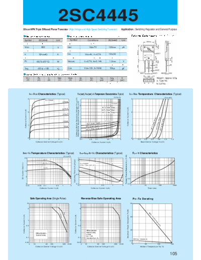 Sanken 2sc4445  . Electronic Components Datasheets Active components Transistors Sanken 2sc4445.pdf