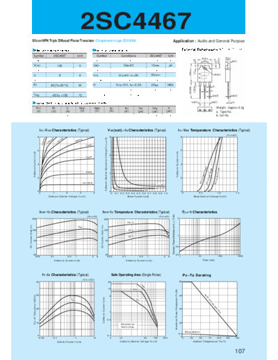 Sanken 2sc4467  . Electronic Components Datasheets Active components Transistors Sanken 2sc4467.pdf