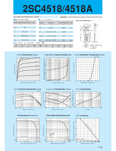 Sanken 2sc4518  . Electronic Components Datasheets Active components Transistors Sanken 2sc4518.pdf