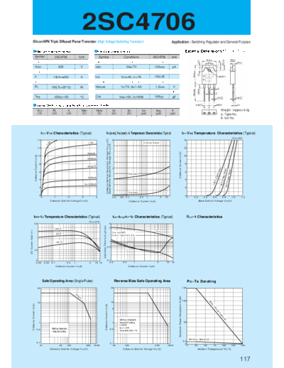 Sanken 2sc4706  . Electronic Components Datasheets Active components Transistors Sanken 2sc4706.pdf