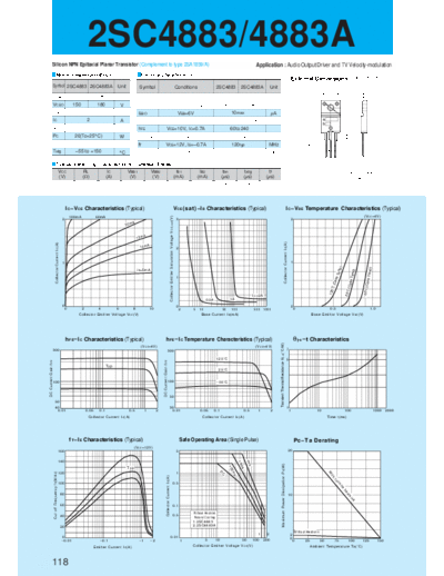 Sanken 2sc4883  . Electronic Components Datasheets Active components Transistors Sanken 2sc4883.pdf