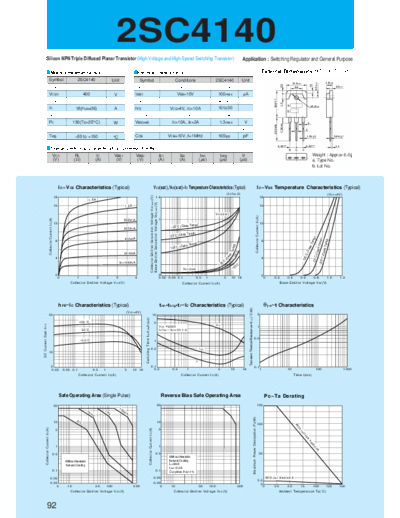 Sanken 2sc4140  . Electronic Components Datasheets Active components Transistors Sanken 2sc4140.pdf