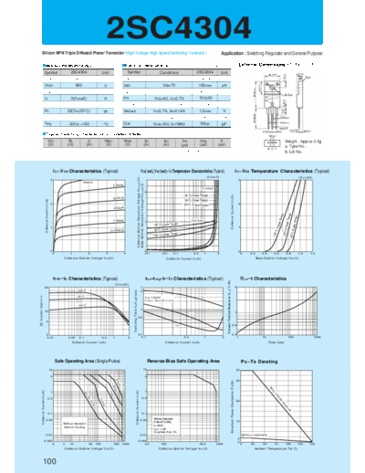 Sanken 2sc4304  . Electronic Components Datasheets Active components Transistors Sanken 2sc4304.pdf