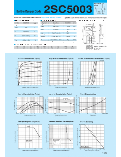 Sanken 2sc5003  . Electronic Components Datasheets Active components Transistors Sanken 2sc5003.pdf