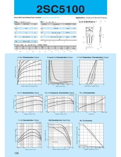 Sanken 2sc5100  . Electronic Components Datasheets Active components Transistors Sanken 2sc5100.pdf