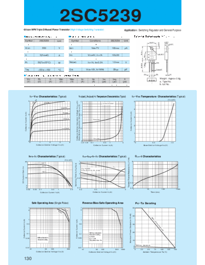 Sanken 2sc5239  . Electronic Components Datasheets Active components Transistors Sanken 2sc5239.pdf