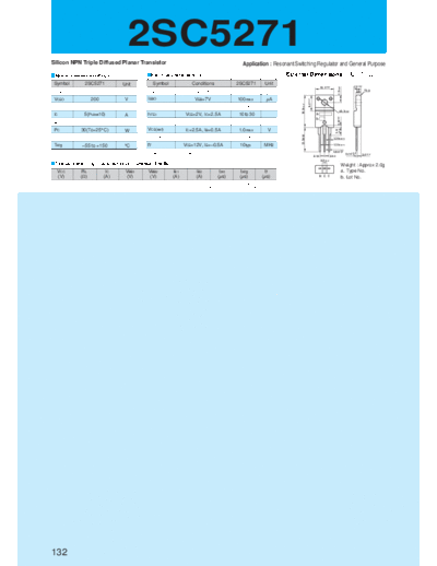 Sanken 2sc5271  . Electronic Components Datasheets Active components Transistors Sanken 2sc5271.pdf