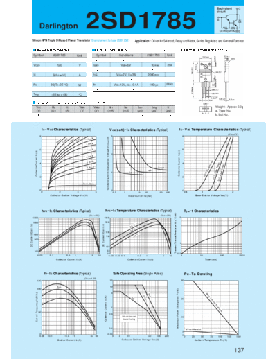 Sanken 2sd1785  . Electronic Components Datasheets Active components Transistors Sanken 2sd1785.pdf