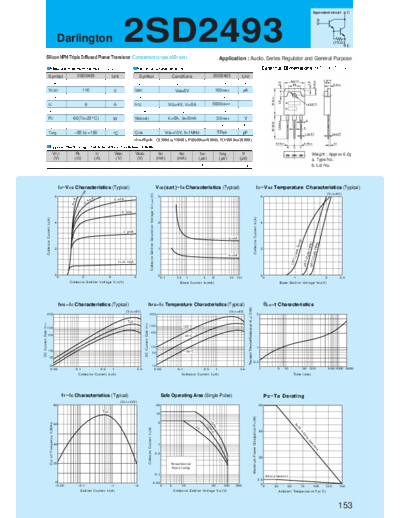 Sanken 2sd2493  . Electronic Components Datasheets Active components Transistors Sanken 2sd2493.pdf