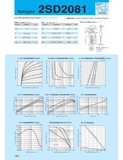 Sanken 2sd2081  . Electronic Components Datasheets Active components Transistors Sanken 2sd2081.pdf