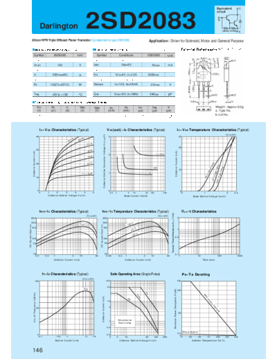 Sanken 2sd2083  . Electronic Components Datasheets Active components Transistors Sanken 2sd2083.pdf