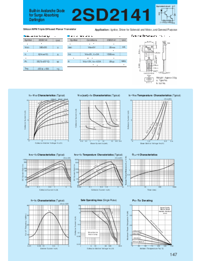 Sanken 2sd2141  . Electronic Components Datasheets Active components Transistors Sanken 2sd2141.pdf