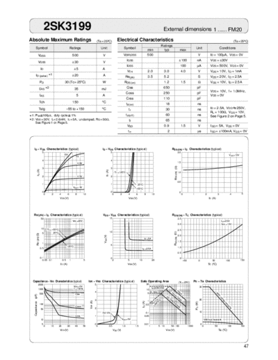 Sanken 2sk3199  . Electronic Components Datasheets Active components Transistors Sanken 2sk3199.pdf