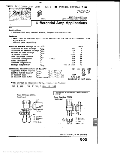 Sanyo 2sa1237  . Electronic Components Datasheets Active components Transistors Sanyo 2sa1237.pdf