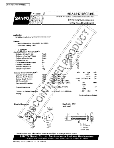 Sanyo 2sa1347  . Electronic Components Datasheets Active components Transistors Sanyo 2sa1347.pdf