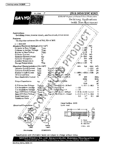 Sanyo 2sa1656  . Electronic Components Datasheets Active components Transistors Sanyo 2sa1656.pdf