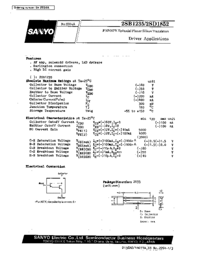 Sanyo 2sb1235  . Electronic Components Datasheets Active components Transistors Sanyo 2sb1235.pdf